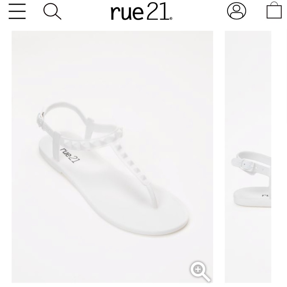 White studded jelly sandal